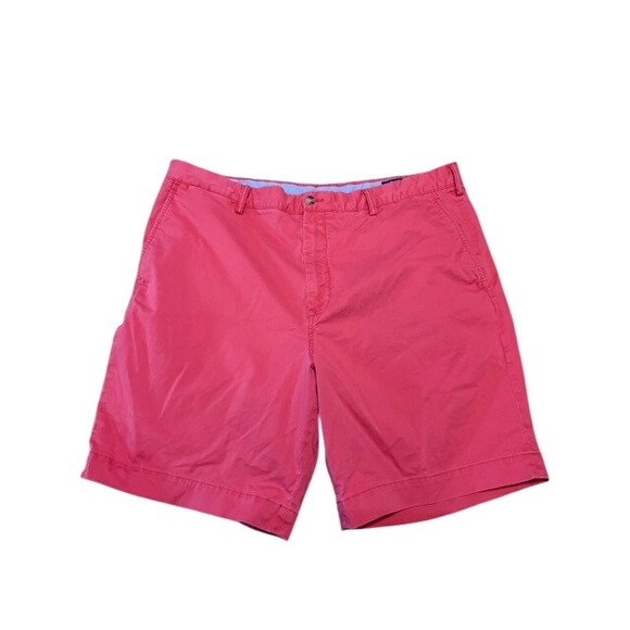 Polo Ralph Lauren Other - Polo Ralph Lauren Men Coral Stretch Cotton Twill Chino Shorts Size 40 Flat Front
